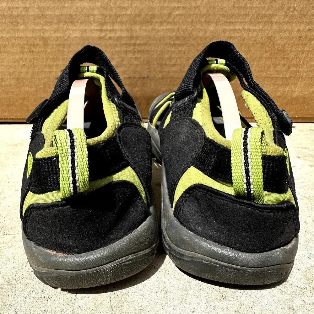 Keen Newport Sandals Hiking Closed Toe Waterproof Rubber Black Yellow Green 6